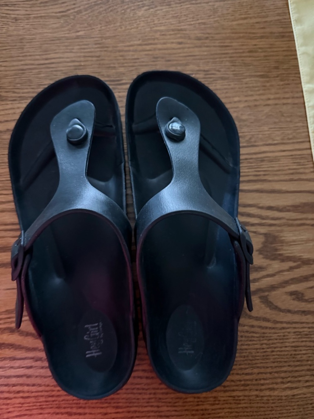 Corkys Hey Girl Black Thong Sandals